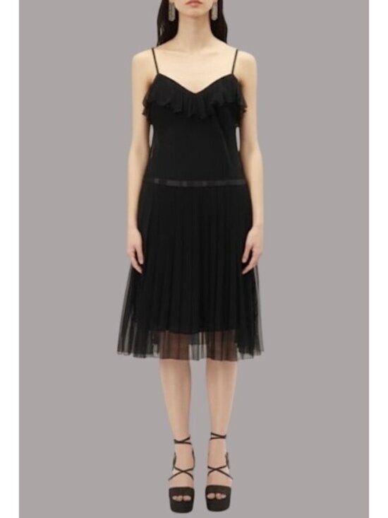 Laundry By Shelli Segal Dresses & Skirts - Laundry By Shelli Segal Whimsy Goth Twee Ribbon Waist Silk Dress Women's Size 2